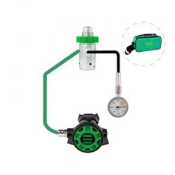 TECLINE Automat R1 REC1 100% O2 M26x2 z manometrem, zestaw stage