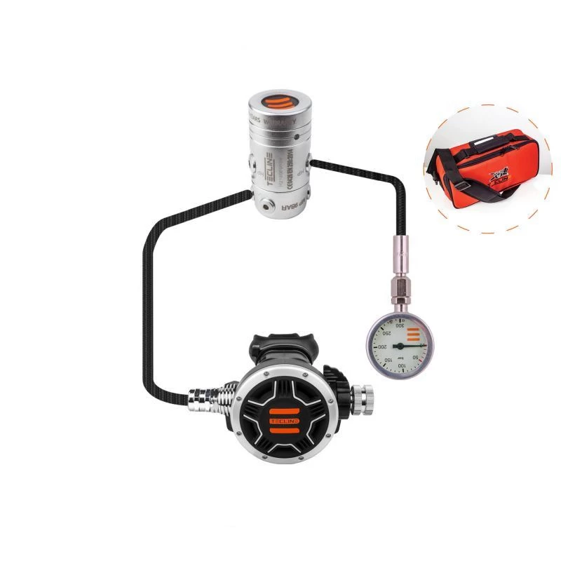 Automat TECLINE R2 TEC1 21% O2 G5/8 z manometrem, zestaw stage