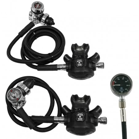 APEKS XTX50 / TEK3 x 2 - zestaw z manometrem