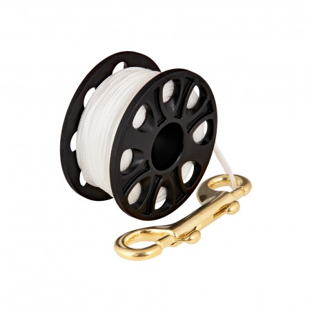 TECLINE Spool 30m with brass 100 mm snap