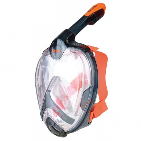 SEAC UNICA L/XL BLACK/ORANGE maska pełnotwarzowa do snorkelingu