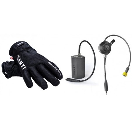 SANTI Zestaw Gloves Combo + Bateria + Rękawiczki + Termozawór