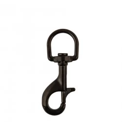 TECLINE Karabińczyk tłok. z krętlikiem 100mm czarny - Military Line