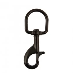 TECLINE Karabińczyk tłok. z krętlikiem 115mm czarny - Military Line