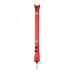 Boja TECLINE 11/117 cm, zamknięta, zawór nadm. pomarańczowa z karabińczykiem