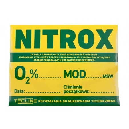 TECLINE Sticker NITROX 20 x 15 cm (pol. Ver.)
