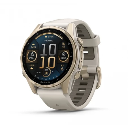 Garmin fenix 8 43 mm, Sapphire, Soft Gold / Dark sandstone - 1