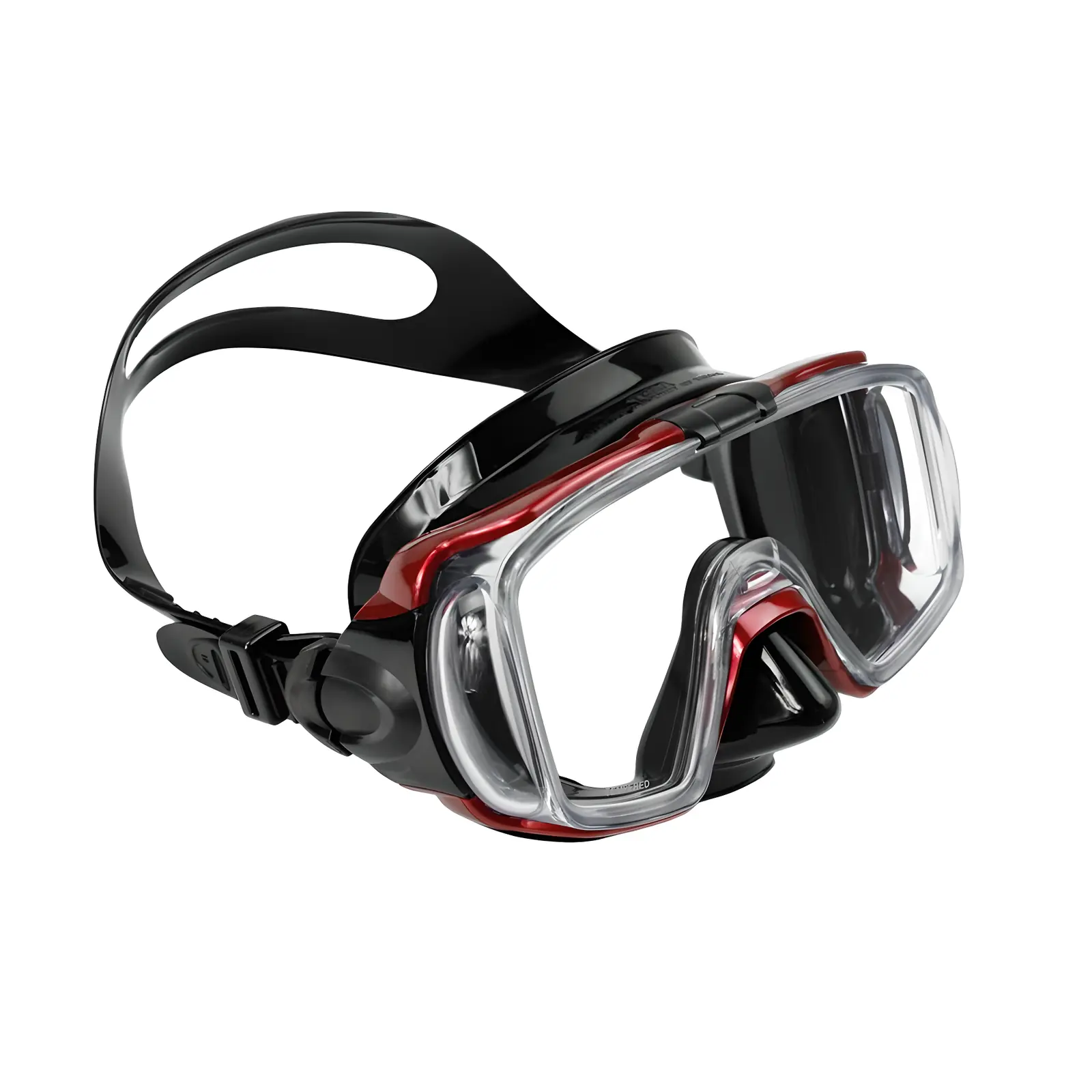 TUSA Sport UC-3125PQB-MDR Visio Tri-Ex Masque et tuba Dry pour adulte Noir/rouge foncé métallisé TUSA Sport UC-3125PQB-MDR Visio Tri-Ex Masque et tuba Dry pour adulte Noir/rouge foncé métallisé