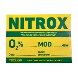 TECLINE Naklejka NITROX 30 x 22,5 cm (ang. wer.)
