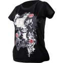 SANTI LADY ROSES - black T-shirt