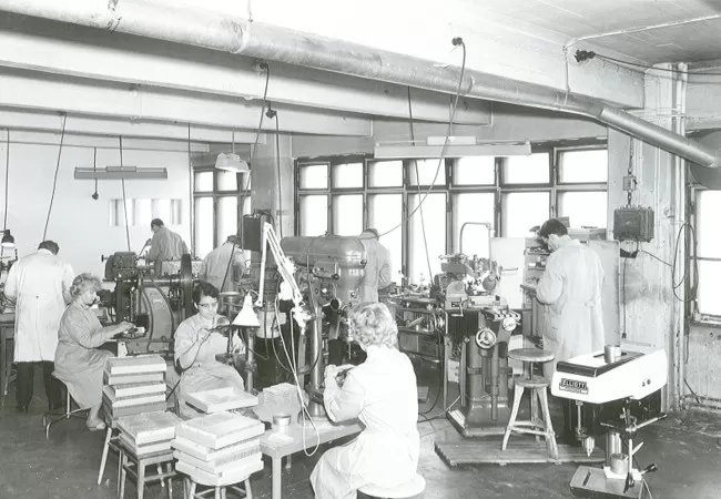 Tak wyglądała fabryka Suunto w 1940